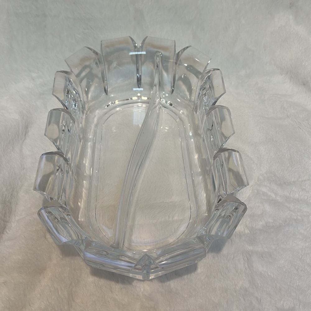 Vintage William Bounds Grainware Regal Lucite Oval Divided serving Dish MCM - Picture 2 of 10